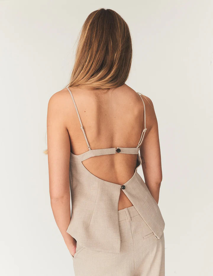 Pisano top in beige melange