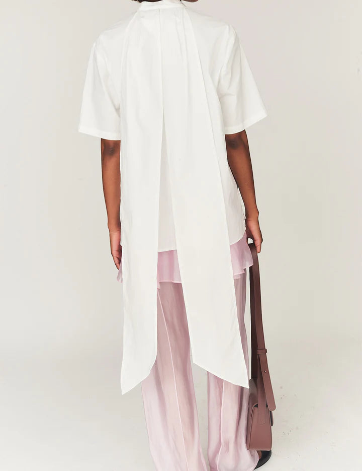 Cyprus scarf shirt in white