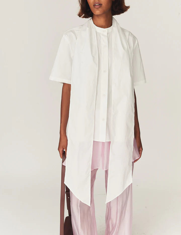 Cyprus scarf shirt in white