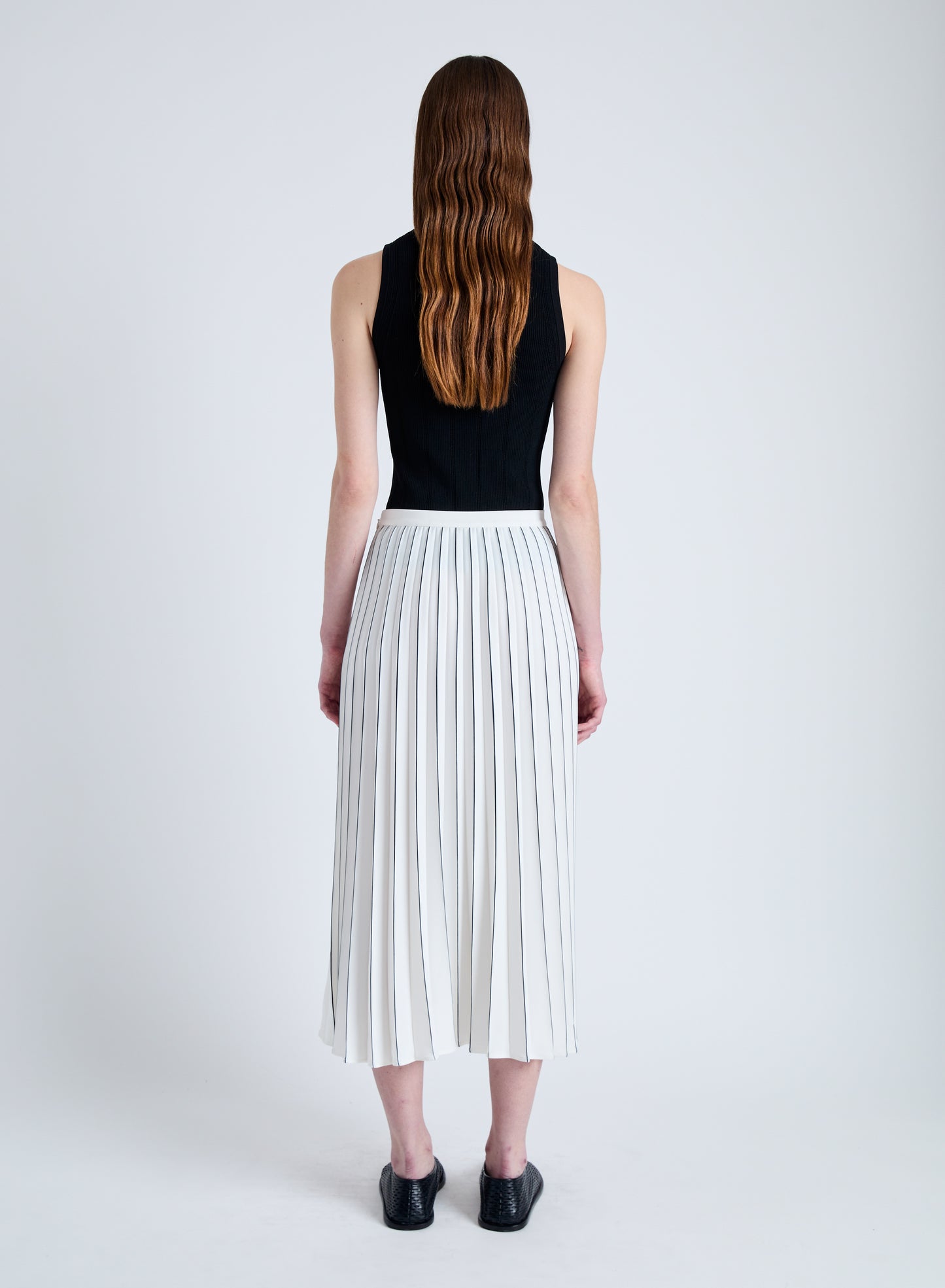 Miles Skirt in Pleated Crepe