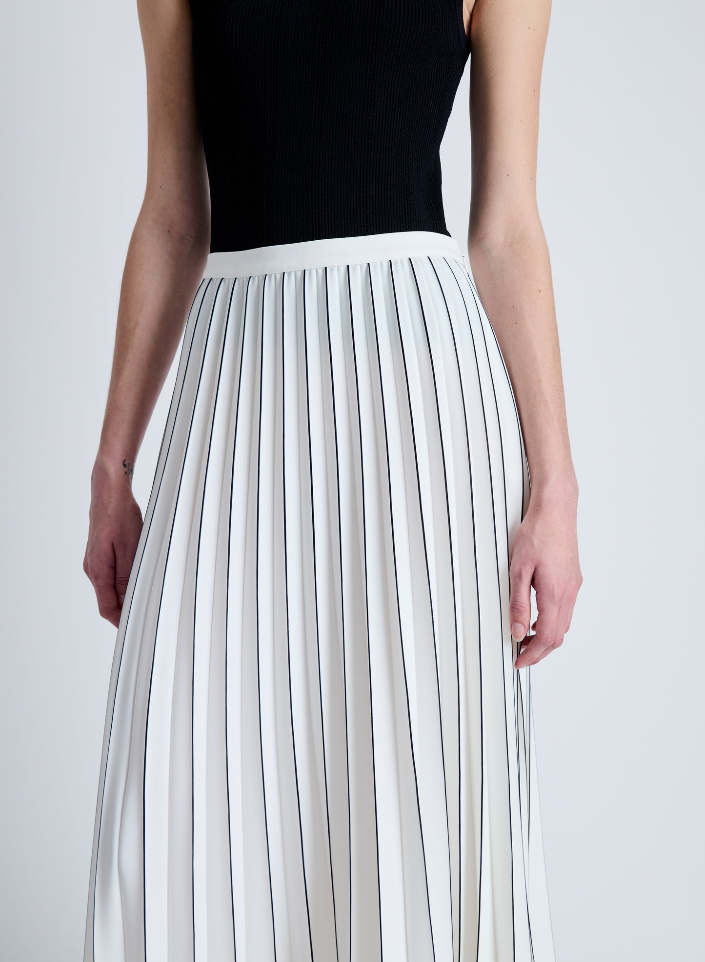 Miles Skirt in Pleated Crepe