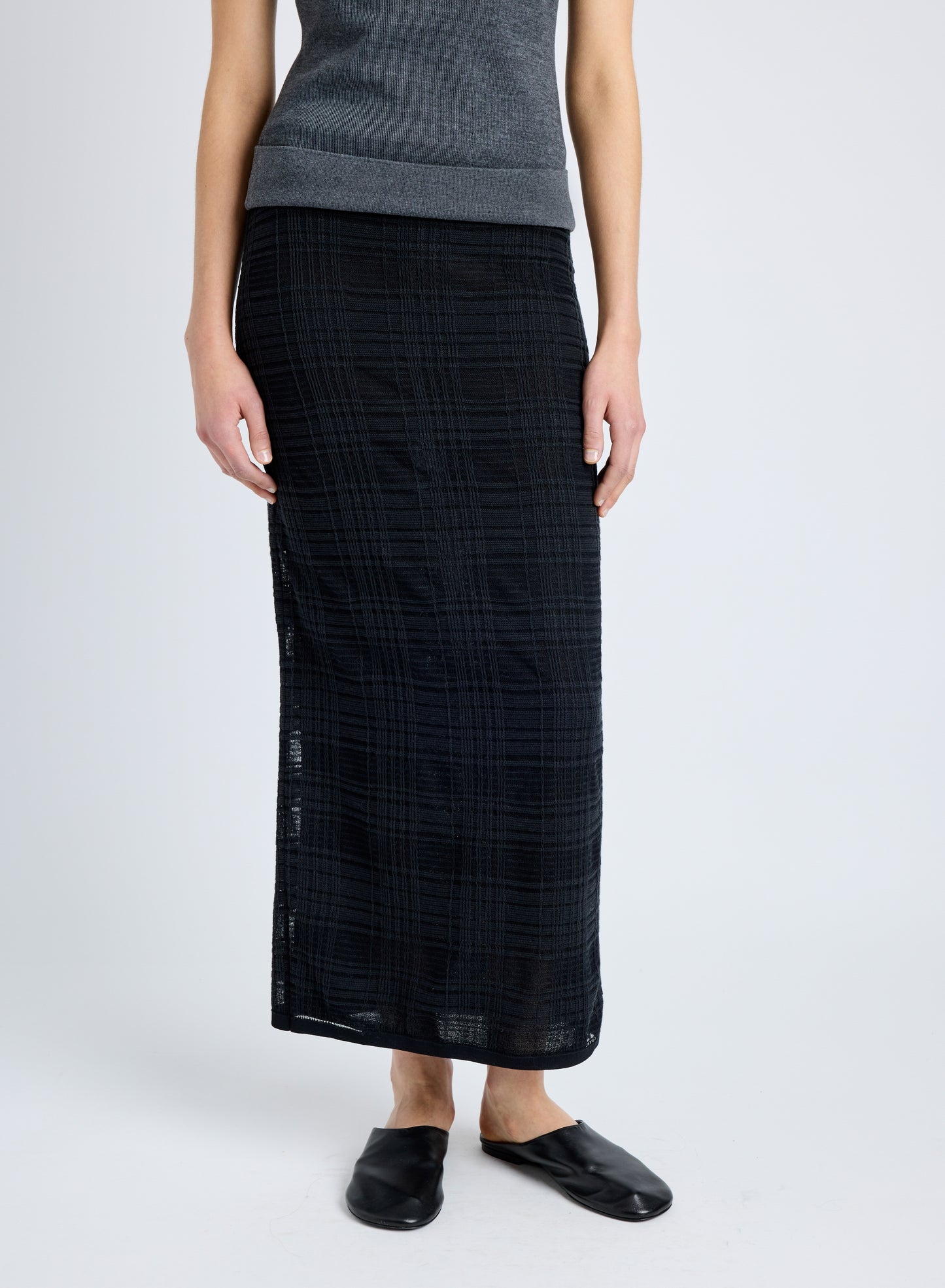 Elsa Skirt in Plaid Knit