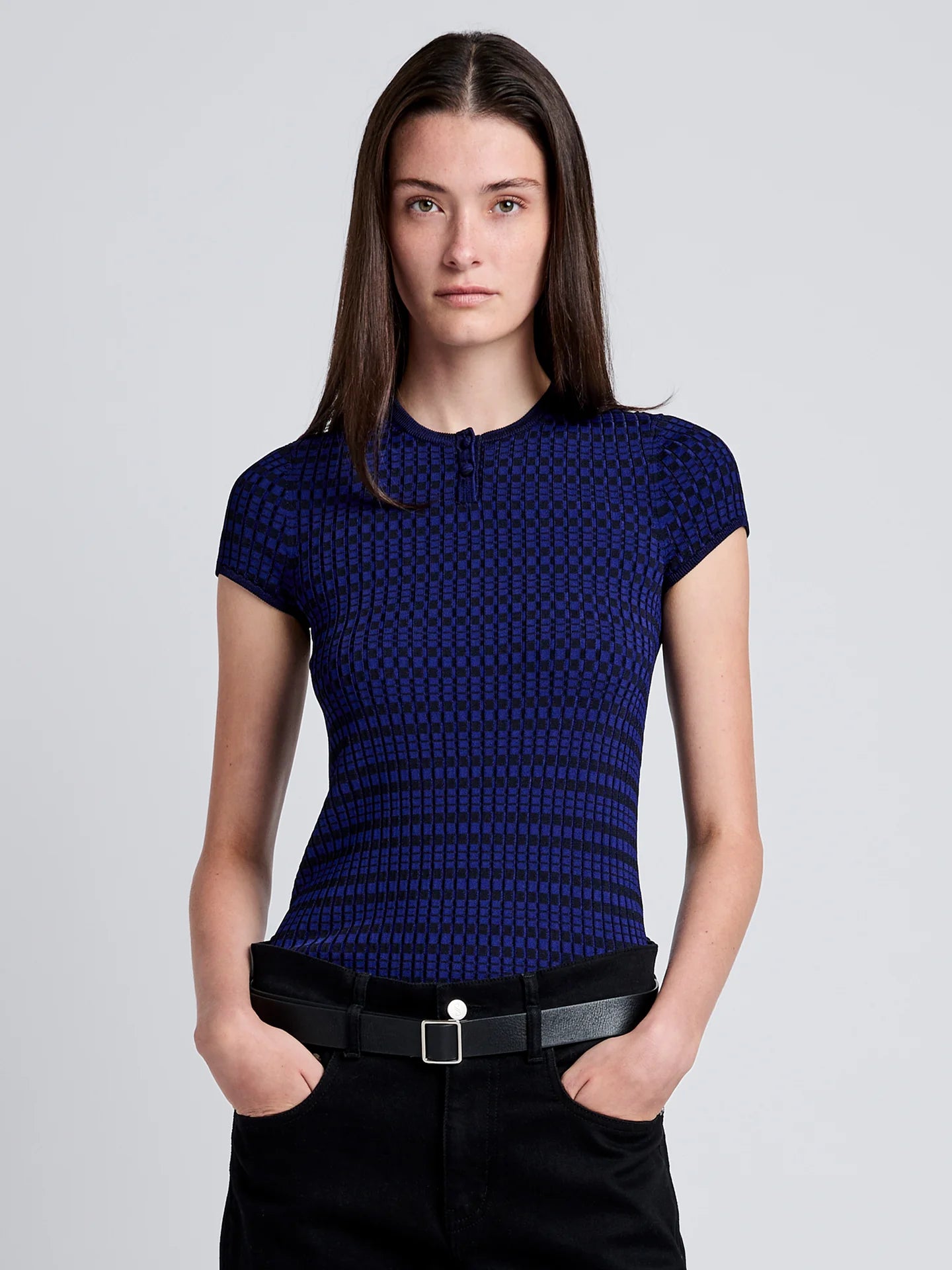 Shelle Sweater in Micro Check