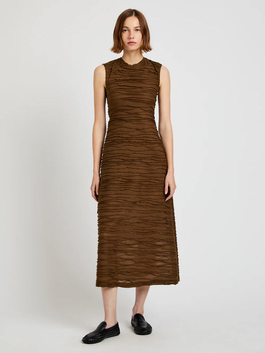 Laura Dress in Textured Cotton