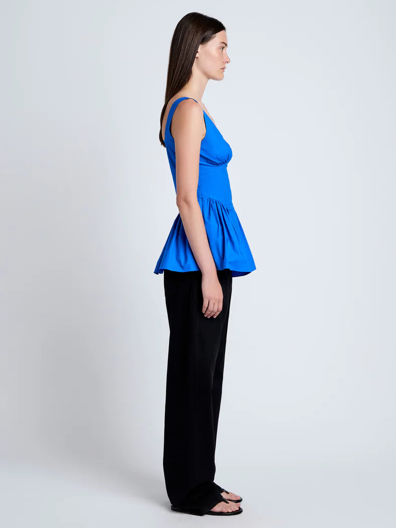 The Bader Top in Stretch Poplin