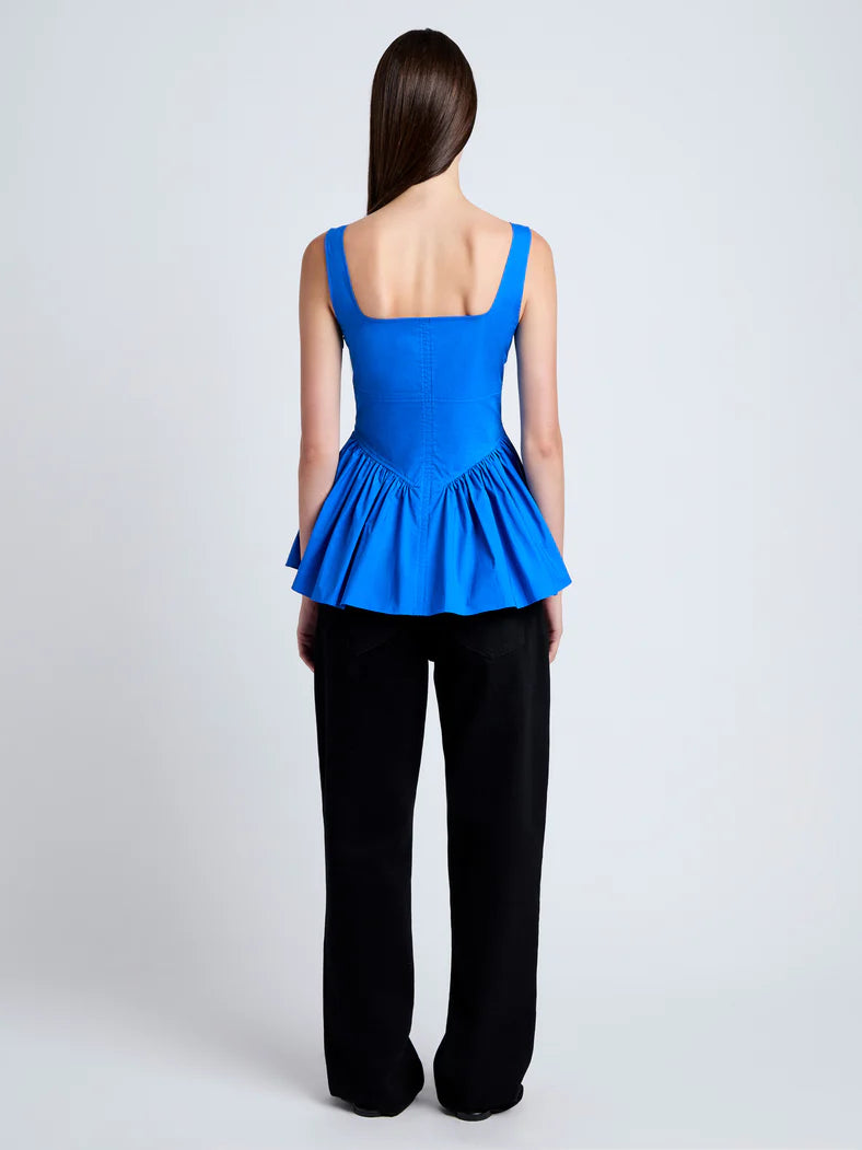 The Bader Top in Stretch Poplin