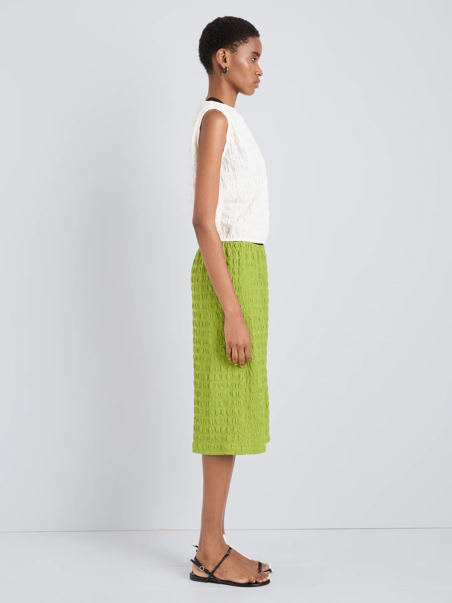 Lori skirt in textured cotton
