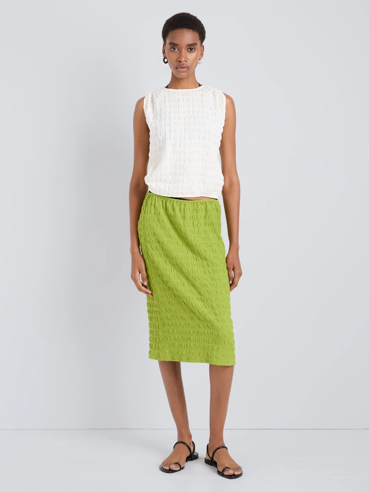 Lori skirt in textured cotton
