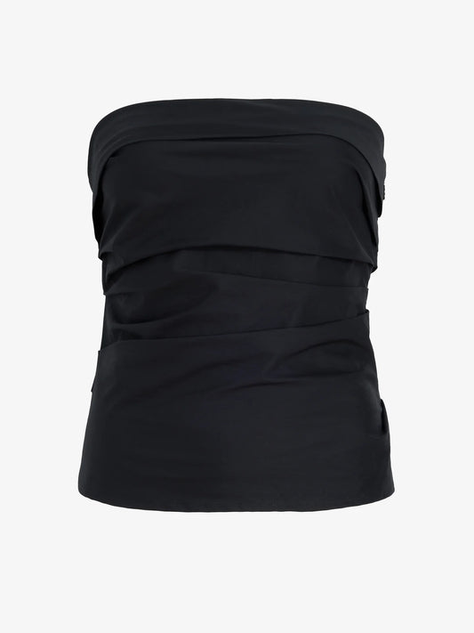 Maisy strapless top in poplin