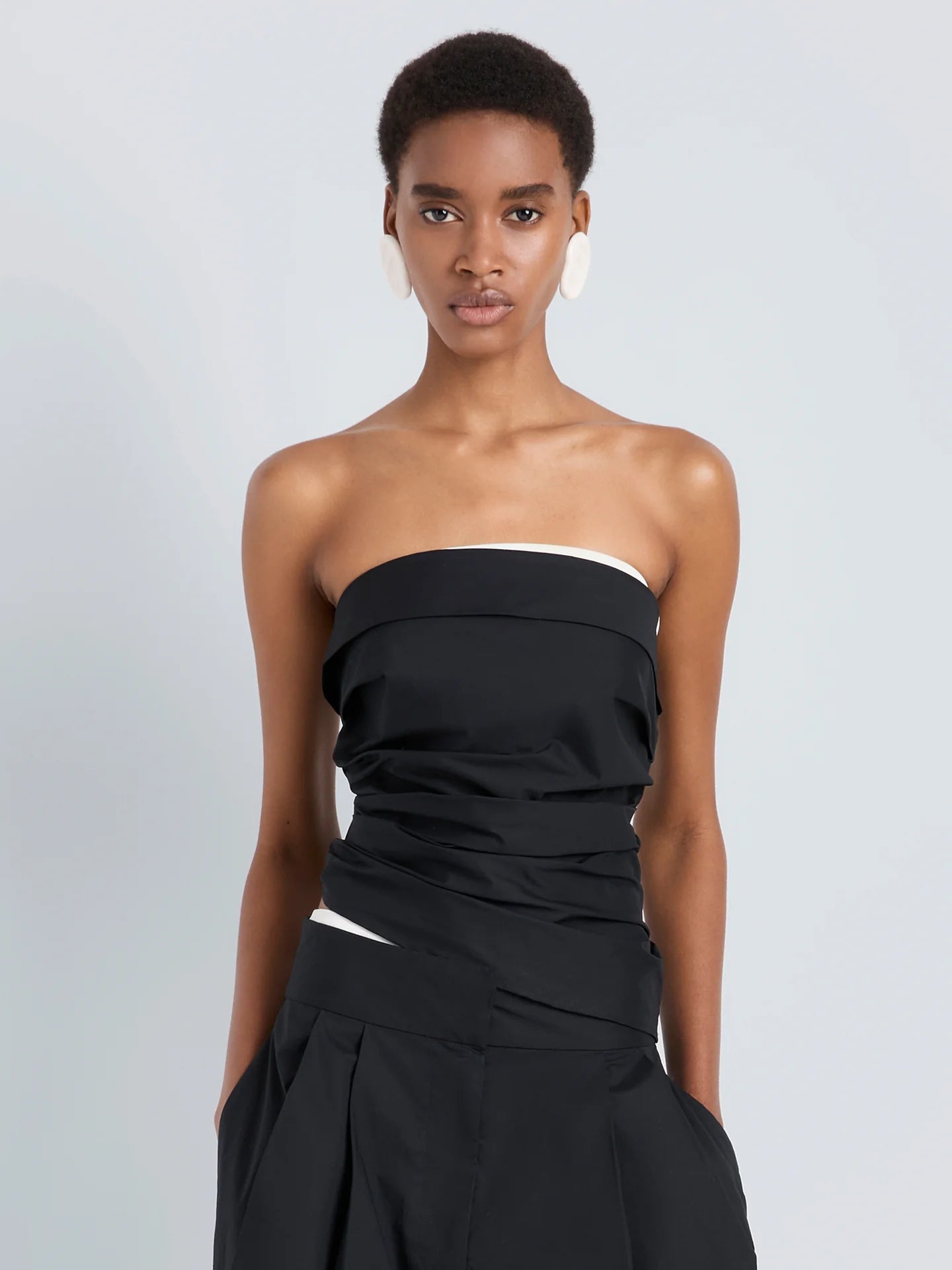 Maisy strapless top in poplin
