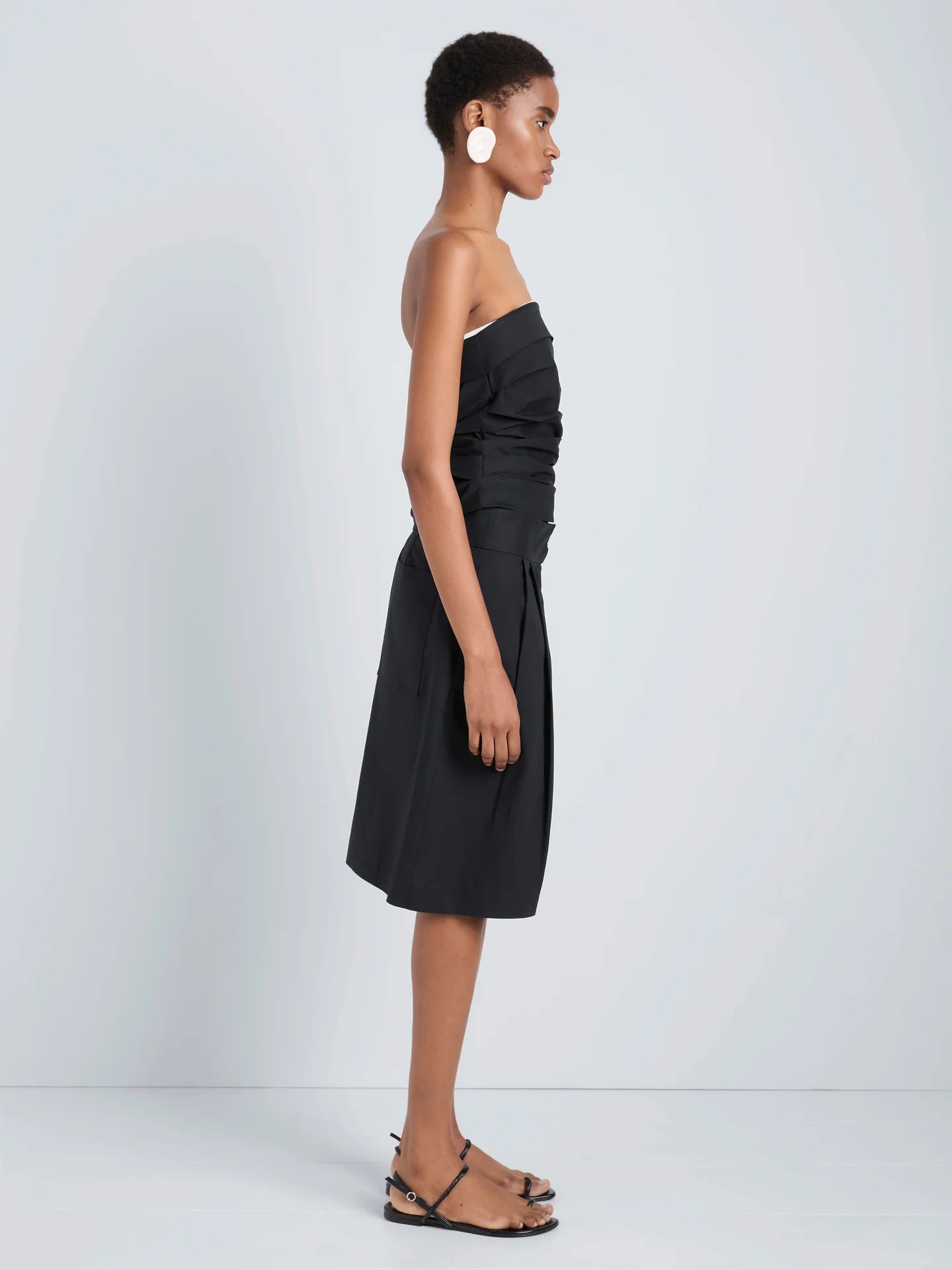 Maisy strapless top in poplin