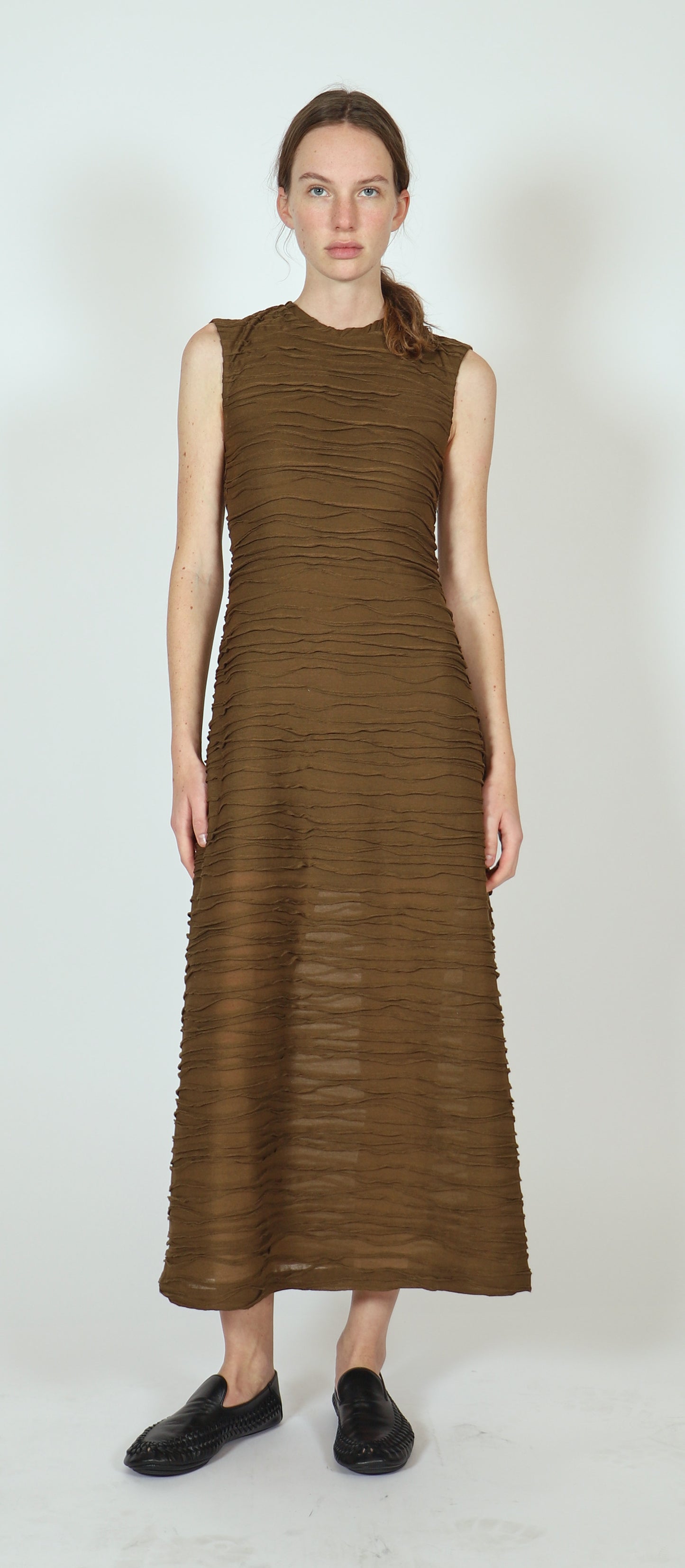 Laura Dress in Textured Cotton